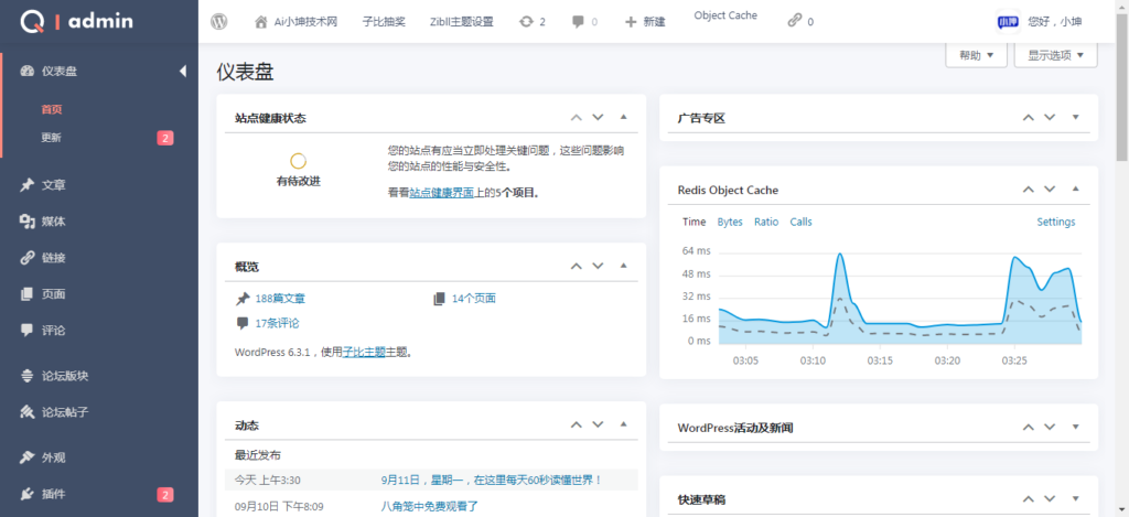 图片[1]-wordpress后台仪表盘美化插件-蛙言网