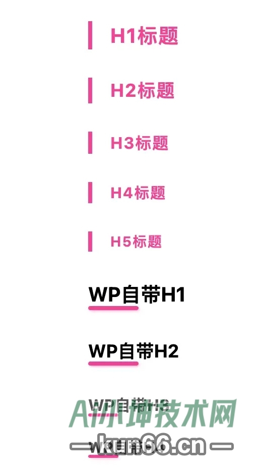 [子比主题美化]H1-H6标题美化为自定义图像效果-蛙言小栈