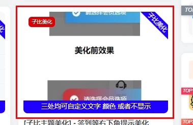 [子比主题美化] – 文章角标/封面图底部增加自定义颜色文字内容-蛙言小栈